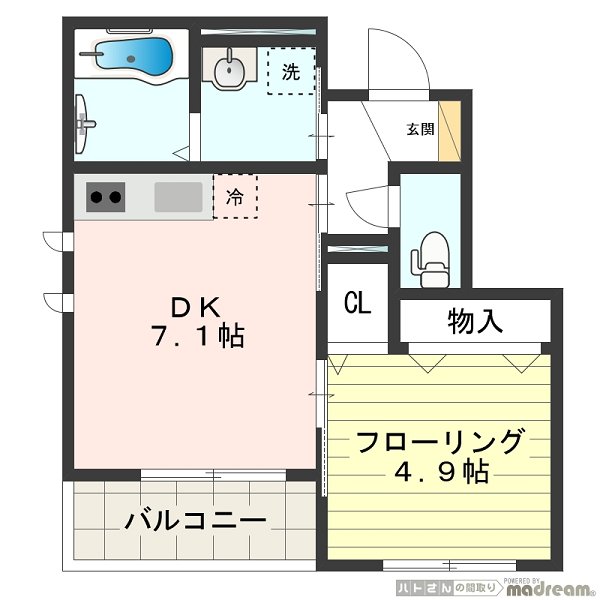 メゾン　ドゥ　モモ 間取り図