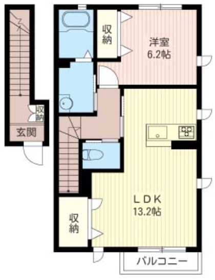 フォンターナ・プリートB 間取り図