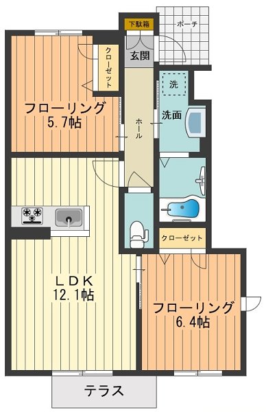 フォレスタ三昭Ｄ 間取り図