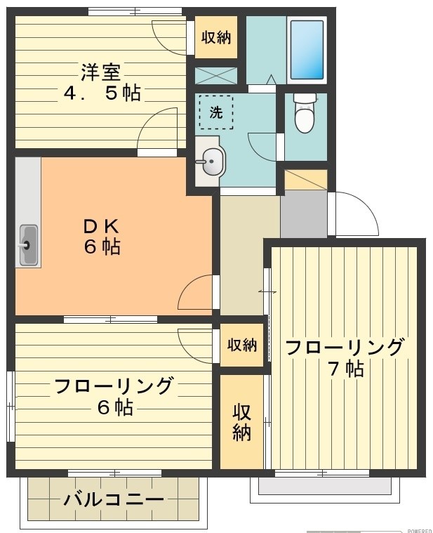 グリーンヒルD 間取り図