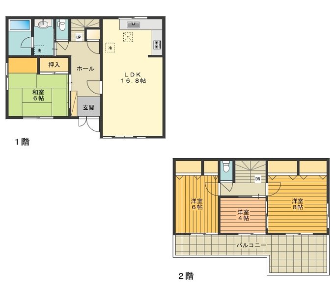 上尾山田邸貸家 間取り図