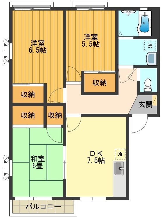 クレールめじろ台 間取り図