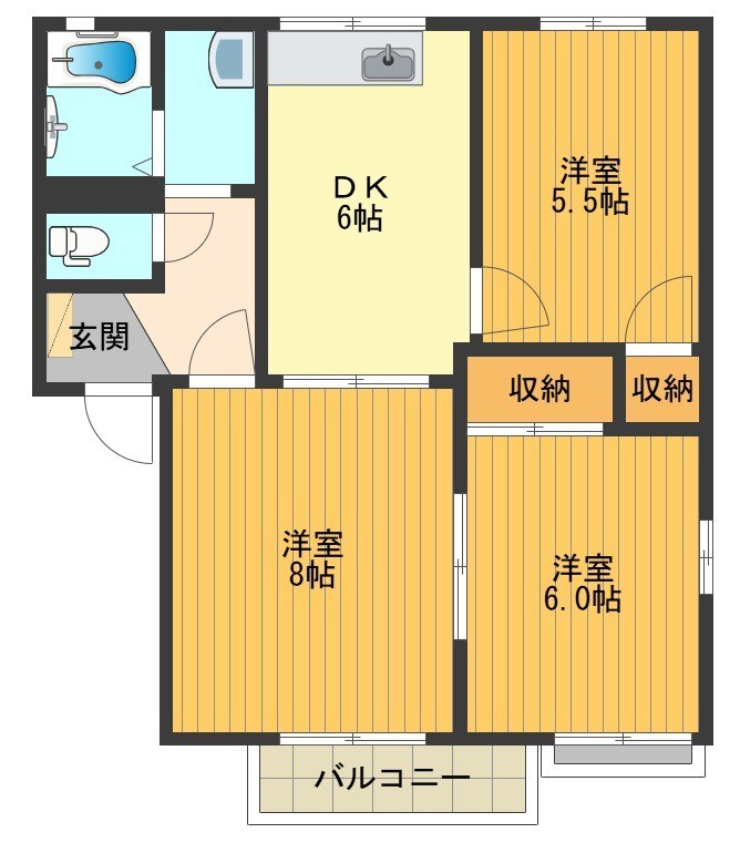 クランベリーハウスＡ 間取り図