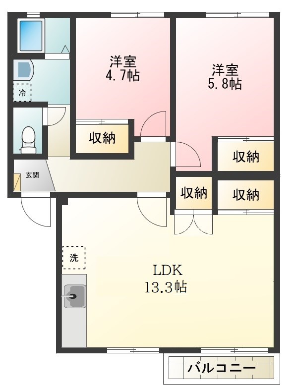 レジデンス椚田 間取り図