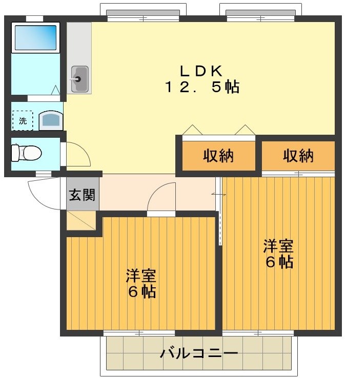 サンガーデン中山Ａ 間取り図