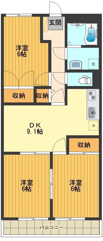 パールウチデ 間取り図