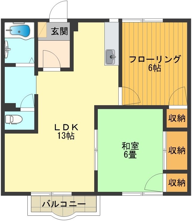 サンキエームＫ２ 間取り図