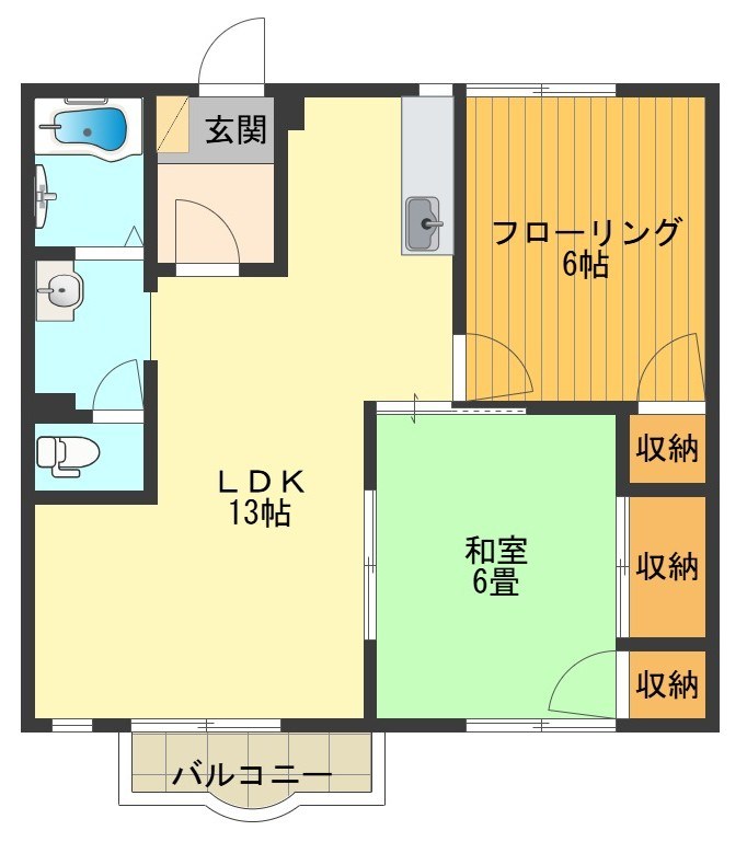 サンキエームＫ２ 間取り図