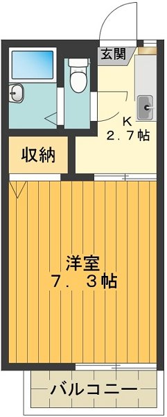 グレースシャトーB 0203号室 間取り