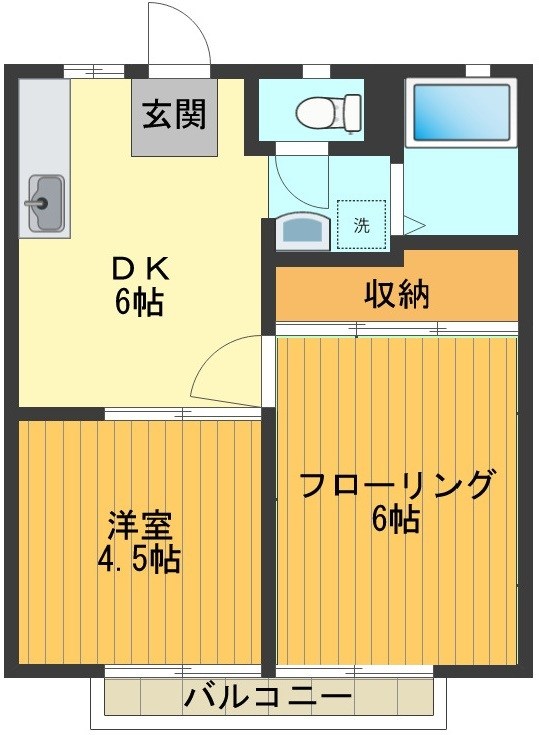 サニーハイツ岸野 間取り図