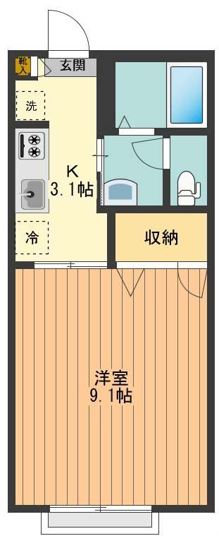 ソレーユＡ 0203号室 間取り