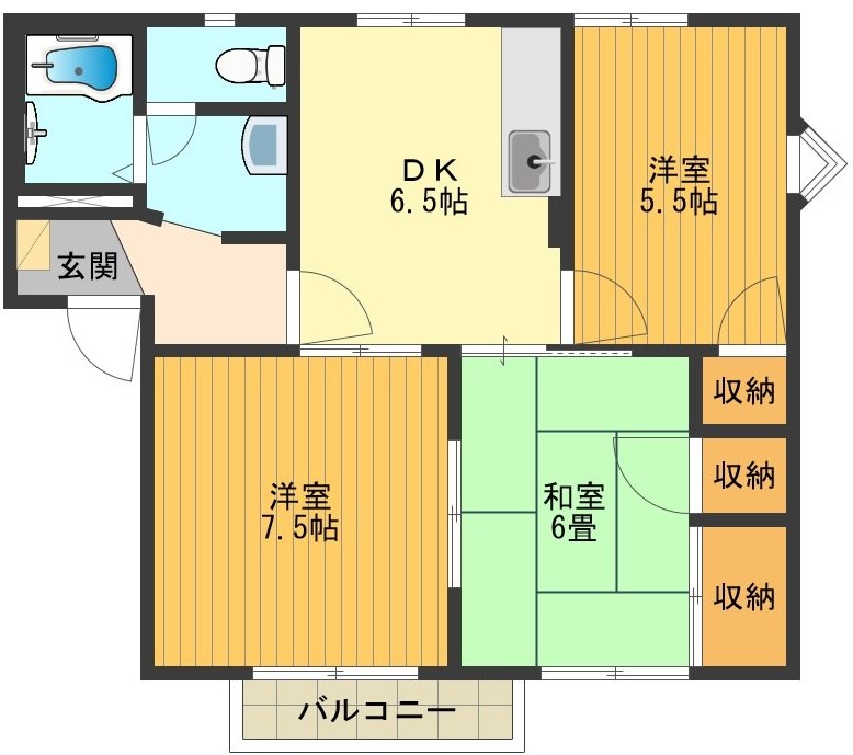 リヴェールB 間取り図
