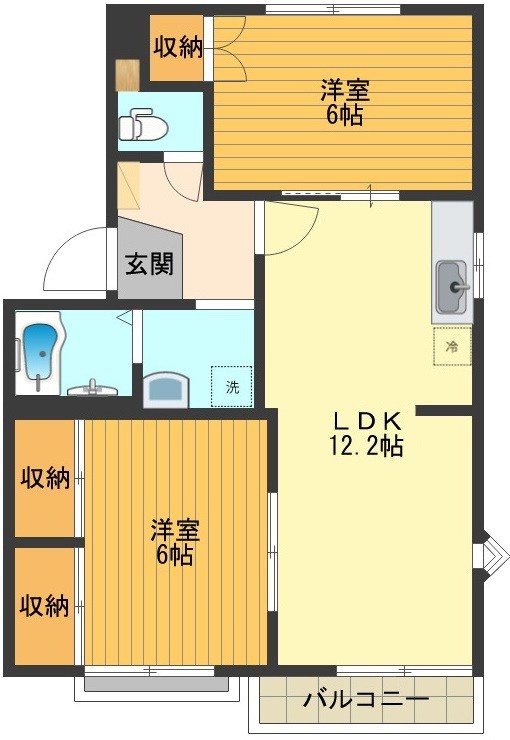 サンフレグランスＡ 間取り図