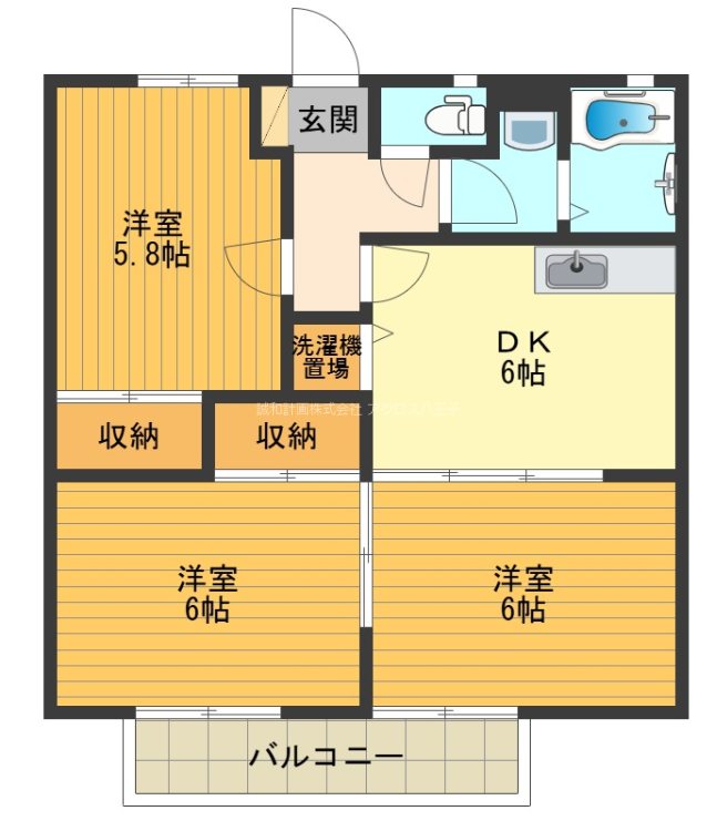 サンガーデン中山Ｂ 間取り図