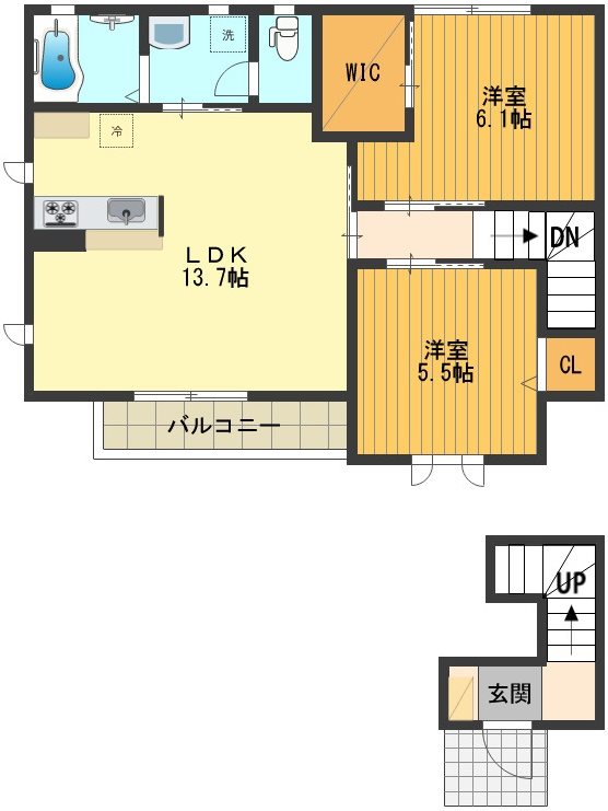 プレミールB 間取り図