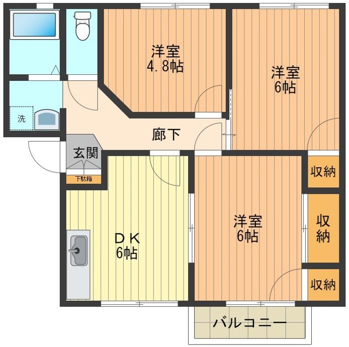 ヴィラ・クレール 間取り図