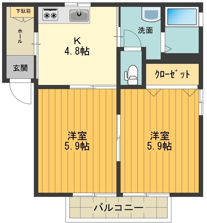 ルミエールみなみ野 間取り図