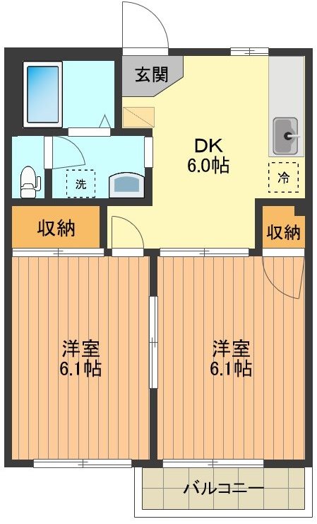 グリーンハウスハシモトＢ 間取り図