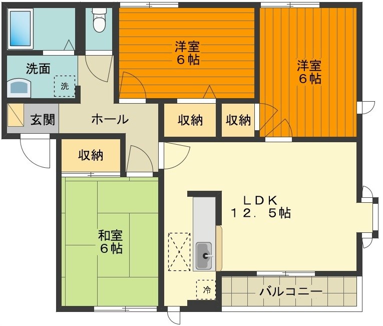 グランドール宇津木台Ａ 間取り図