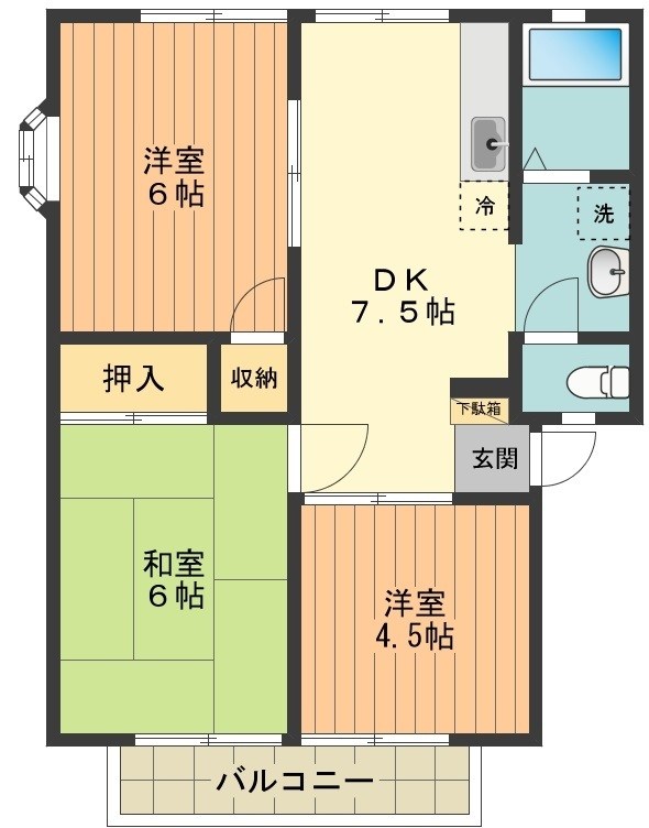 サンライフクレセントアレイA 間取り図