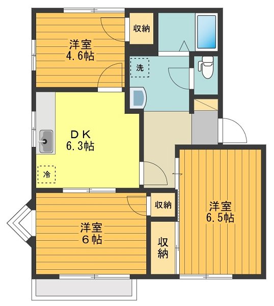 グリーンフレグランスＡ 0202号室 間取り