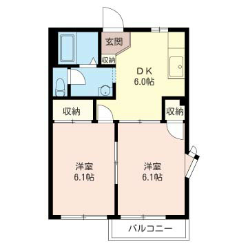 グリーンハウスハシモトＡ 間取り図