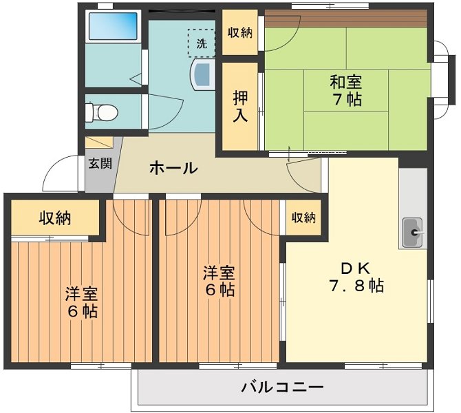 サニーヒルＡ 間取り図