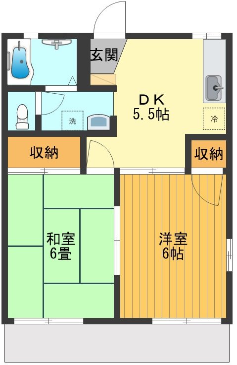 メゾン小山Ⅱ 間取り図