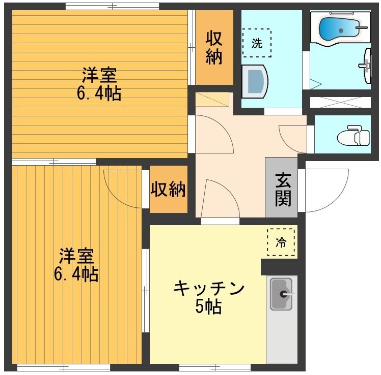 フレグランス平山Ｂ 0101号室 間取り