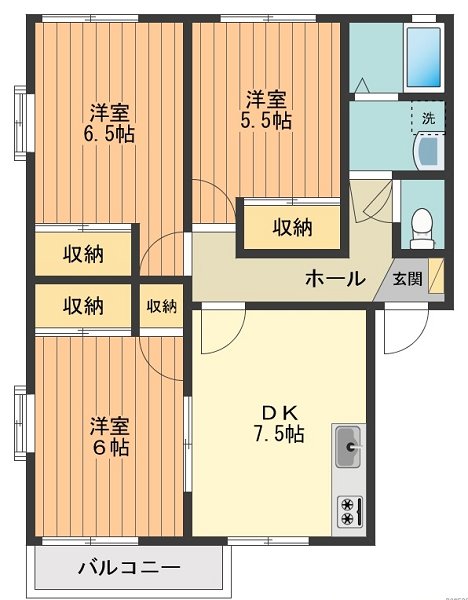 クレールめじろ台 間取り図