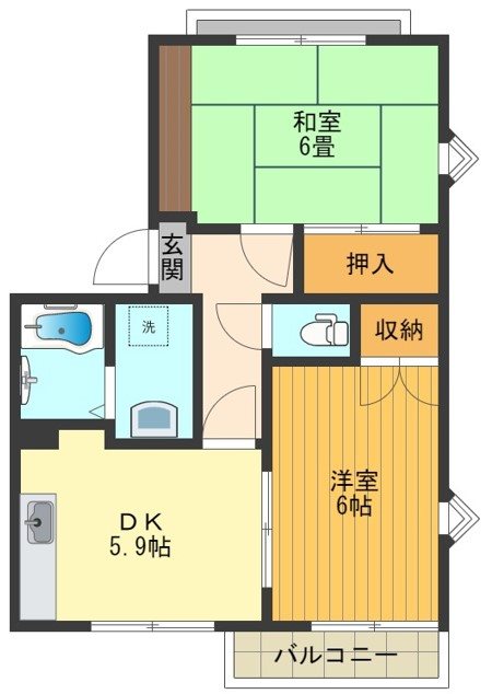 カサベルテうつき 間取り図
