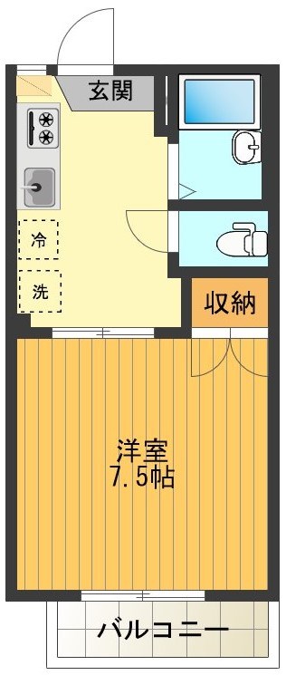 シャンポール・トヨ 0201号室 間取り