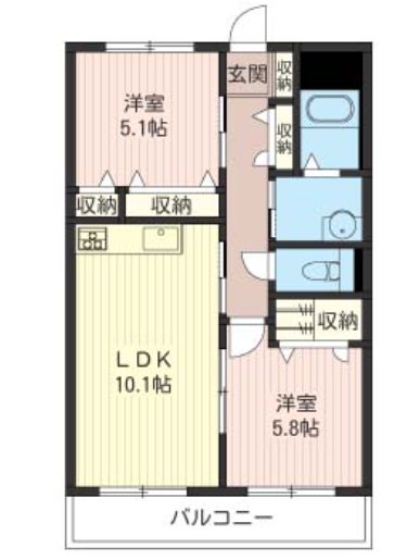 メゾングレースＡ 0302号室 間取り