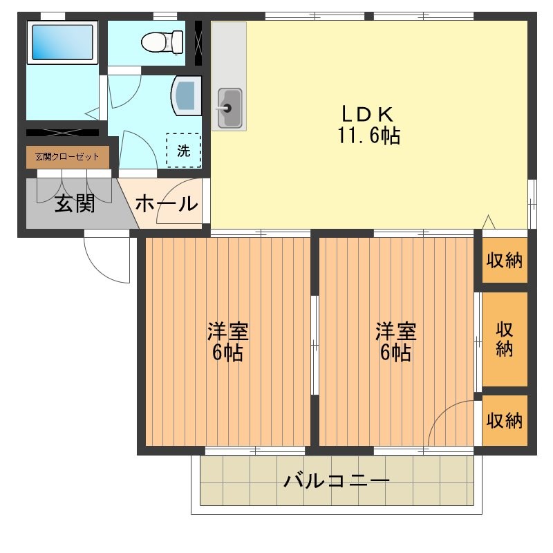 アニバーサリーB 間取り図