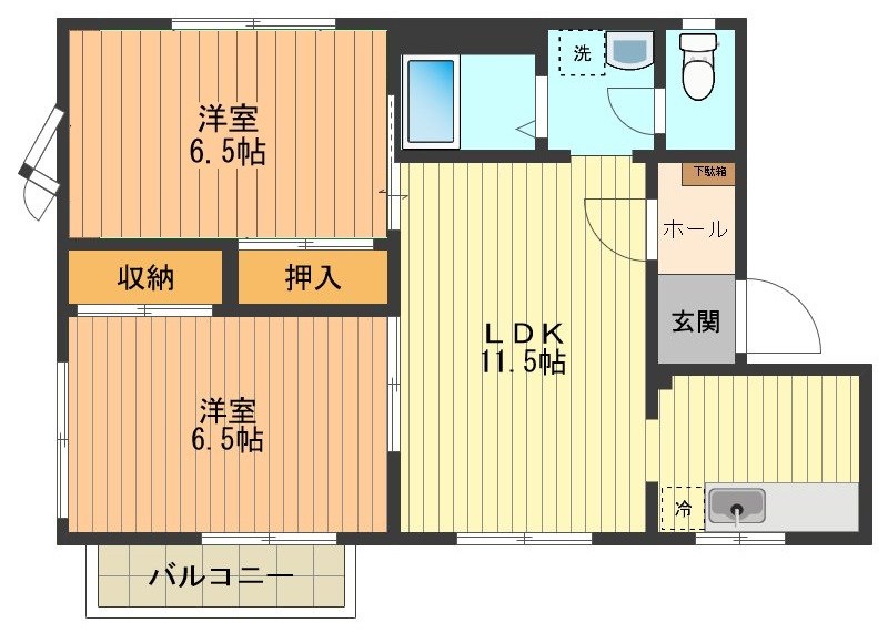 ハイライズパークＩＴＯ 0202号室 間取り