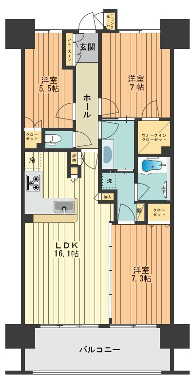 ビバヒルズ 間取り図