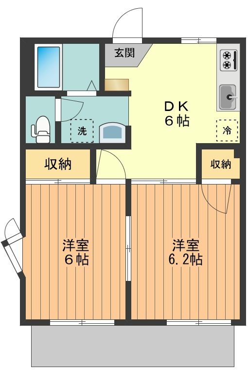 ペルテ川口Ｂ 間取り図