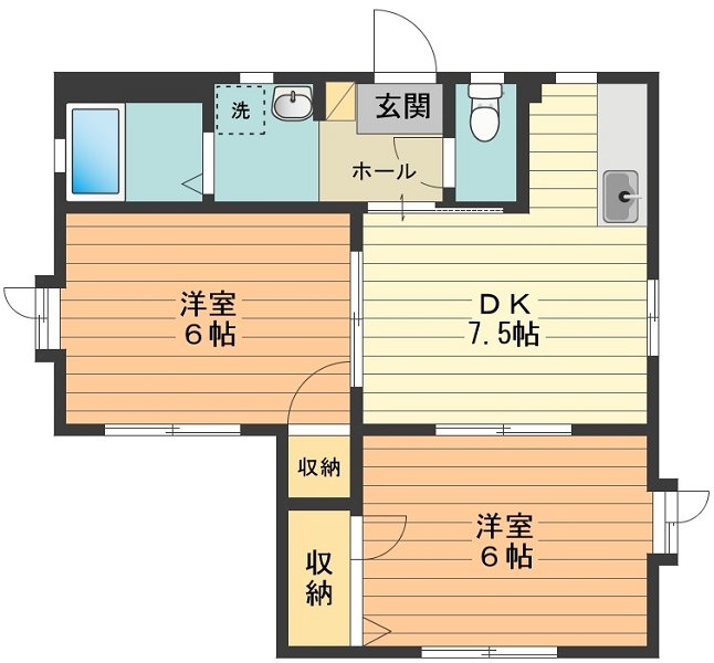 コメットハイム21 Ｄ 間取り図