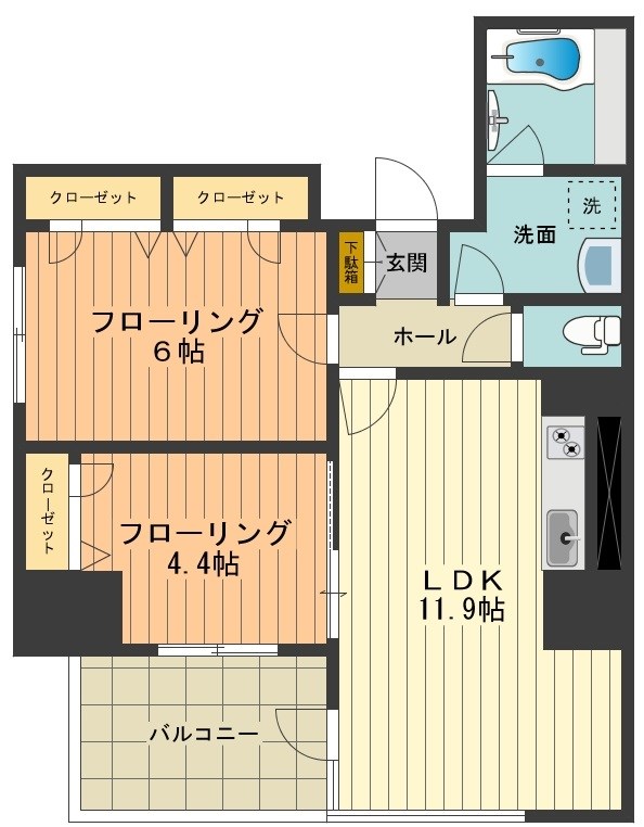 シャーメゾンステージ日野 間取り図