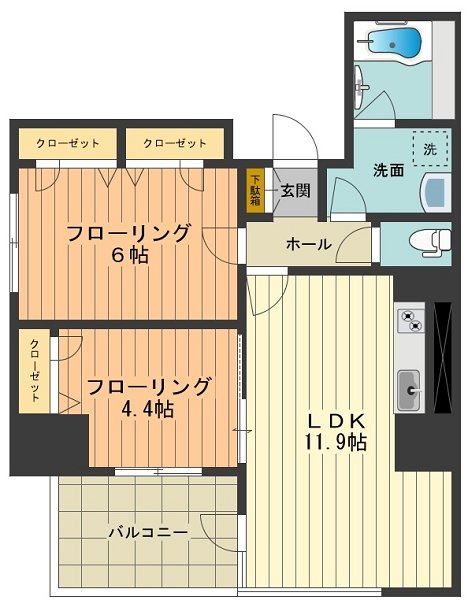 シャーメゾンステージ日野 間取り図