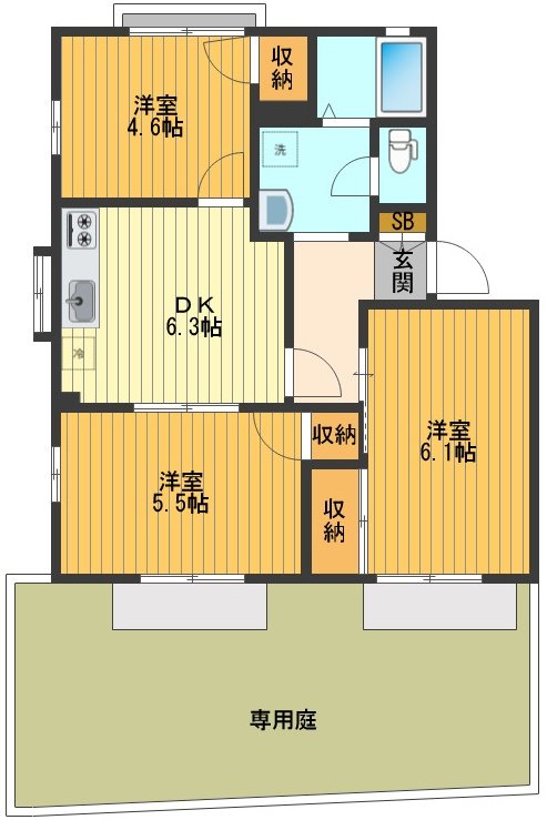 ガーデンハウス・Ｍ 間取り図