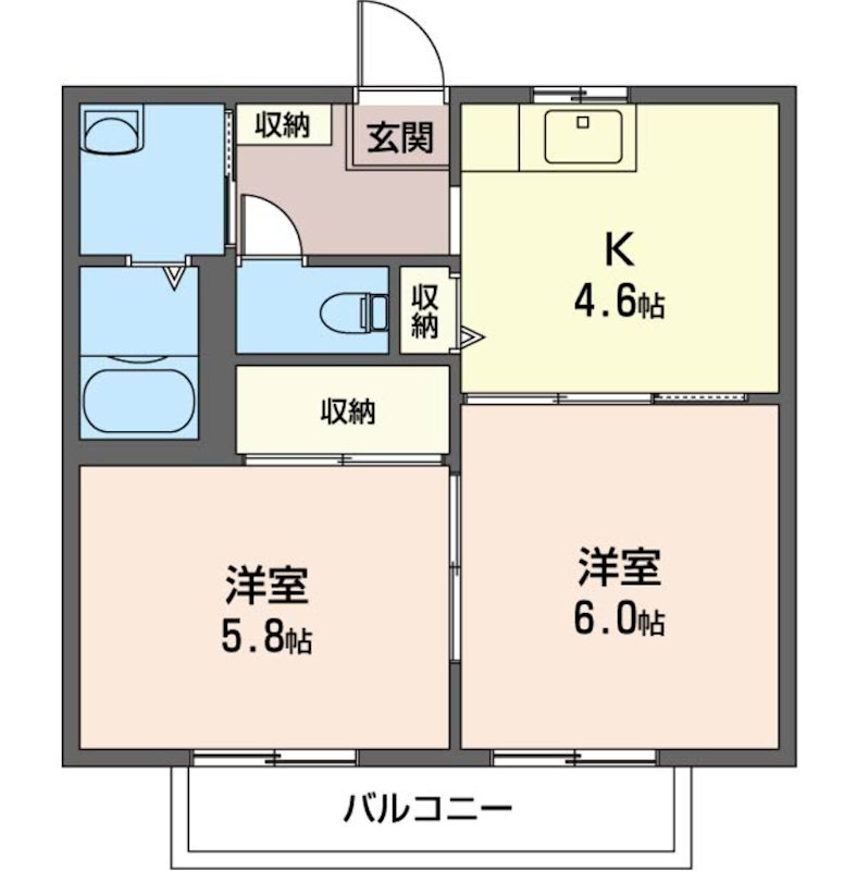 サウスハイフラット 間取り図