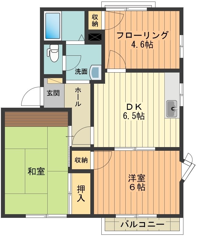 グリーンフレグランスＡ 間取り図