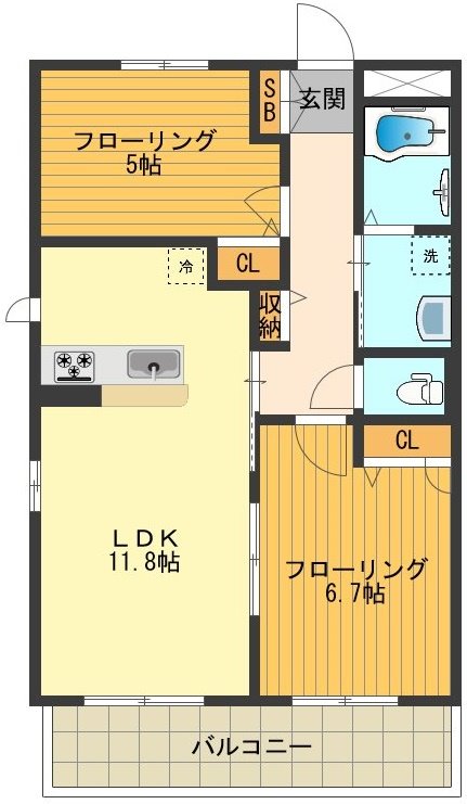 サングランシェ 間取り図