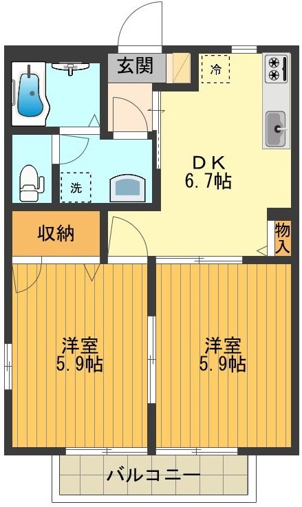 サニーコート・スズキ 間取り図