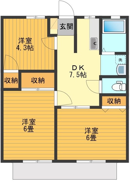 サンライフメゾンパークジュネス 間取り図