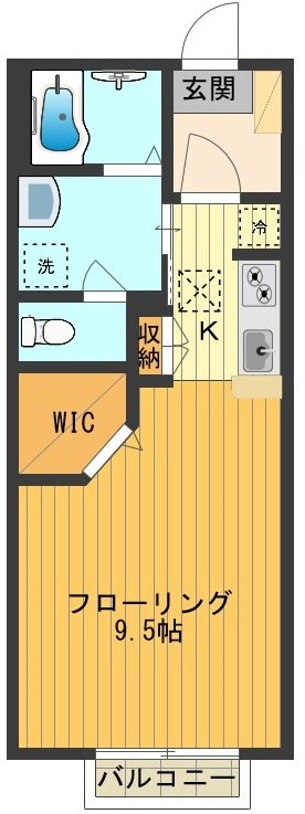 エスペランス  ドゥ  フルール 0105号室 間取り