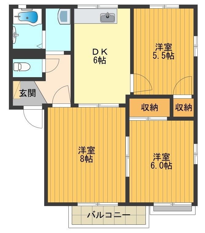 クランベリーハウスB 間取り図