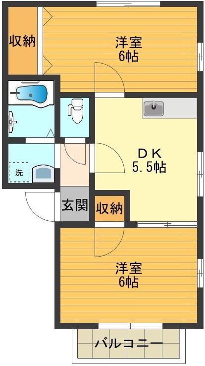 シャトル小谷田 間取り図