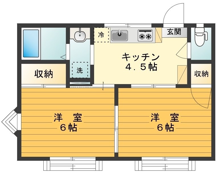 コスモハイツ 間取り図